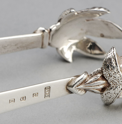 South African Sterling Silver Ice Tongs - SM