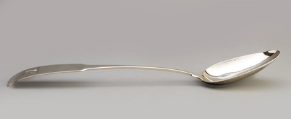 Irish Georgian Silver Basting Spoon - John Power, Unicorn Crest, Cunningham Family