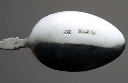 Silver and Enamel Golf teaspoon