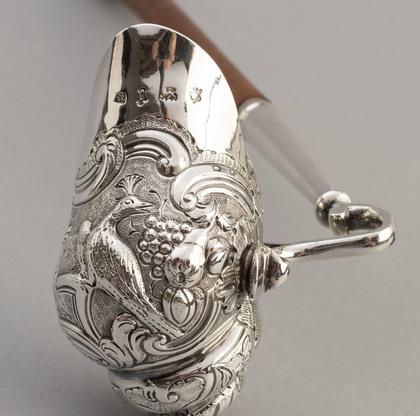 Early Georgian Rococo Silver Shell Shaped Punch Ladle - Philip Roker II