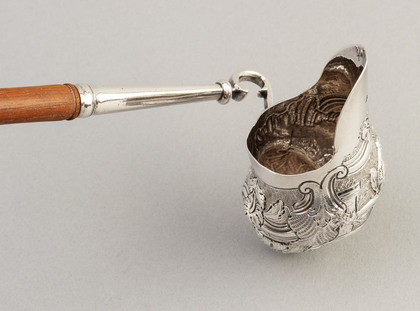 Early Georgian Rococo Silver Shell Shaped Punch Ladle - Philip Roker II