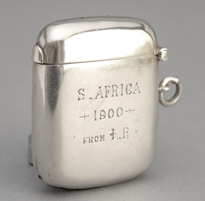 Boer War Silver Vesta Case - 8th Division, General Sir Leslie Rundle