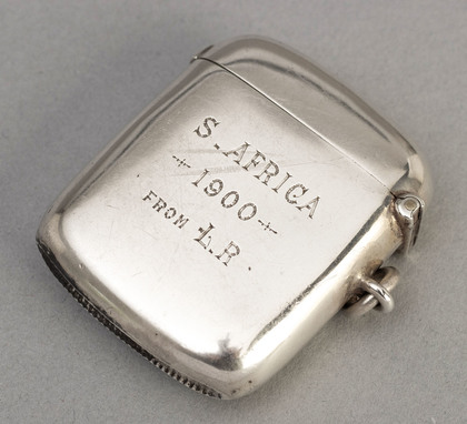 Boer War Silver Vesta Case - 8th Division, General Sir Leslie Rundle