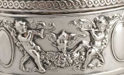 Hanau Silver Circular Box - Admiral Tromp Battle of Texel