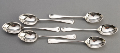 Sterling Silver Fancy Back (Picture Back) Teaspoons (Set of 6) - I Love Liberty