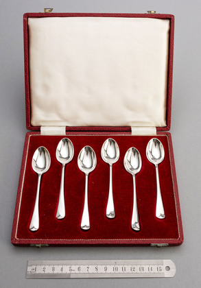 Sterling Silver Fancy Back (Picture Back) Teaspoons (Set of 6) - I Love Liberty