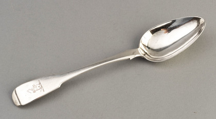 Rare Canadian Silver Tablespoon - Salomon Marion, Montreal (2 of 3)