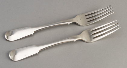 Canadian Silver Tableforks (Pair) - George Savage Montreal (2of2)