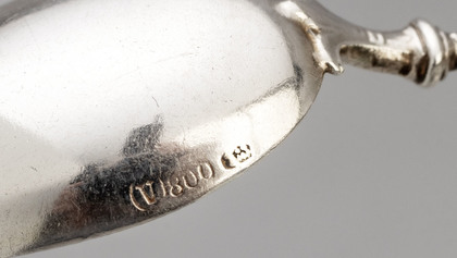 Daniel Vollgold & Son Silver Teaspoons (Set of 4) & Tablespoon - Berlin Court Goldsmith, Prussian Royal Family