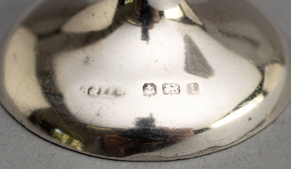 Rare Antique Silver Envelope Stamp Case - Mounted on Stand for Desk