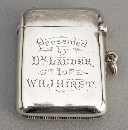 Antique Silver and Enamel Maritime Signal Flag Vesta Case - Sally, Dr Lauder, W.H.J. Hirst