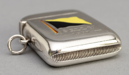 Antique Silver and Enamel Maritime Signal Flag Vesta Case - Sally, Dr Lauder, W.H.J. Hirst