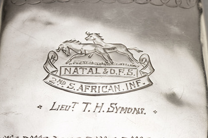 2nd. South African Infantry Silver Cigarette Case - Lieutenant Symons, Delville Wood 