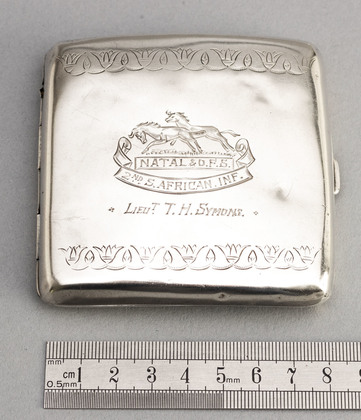 2nd. South African Infantry Silver Cigarette Case - Lieutenant Symons, Delville Wood 