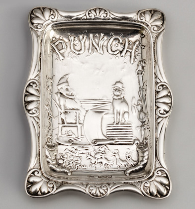 Victorian Silver Mr. Punch Pin Tray - Punch & Judy, Punch Magazine, 1849