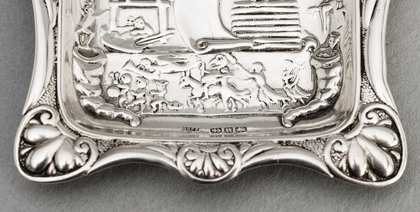 Victorian Silver Mr. Punch Pin Tray - Punch & Judy, Punch Magazine, 1849