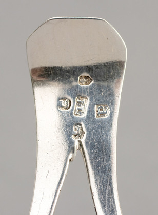 Georgian Silver Caddy Spoon - John Lawrence & Co, Bifurcated Handle