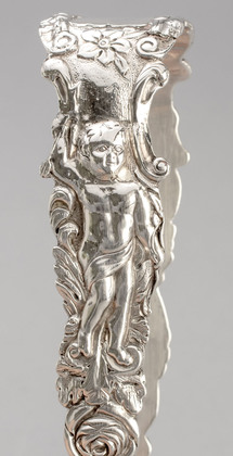 Edward Farrell Cast Silver Figural Sugar Tongs  -Cherub or Cupid with Arrow