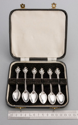 Scottish Provincial Celtic Revival Cast Silver Coffee Spoons (Set of 6) - John Fraser Inverness