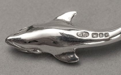 Sarah Jones Sterling Silver Dolphin Salt Spoon
